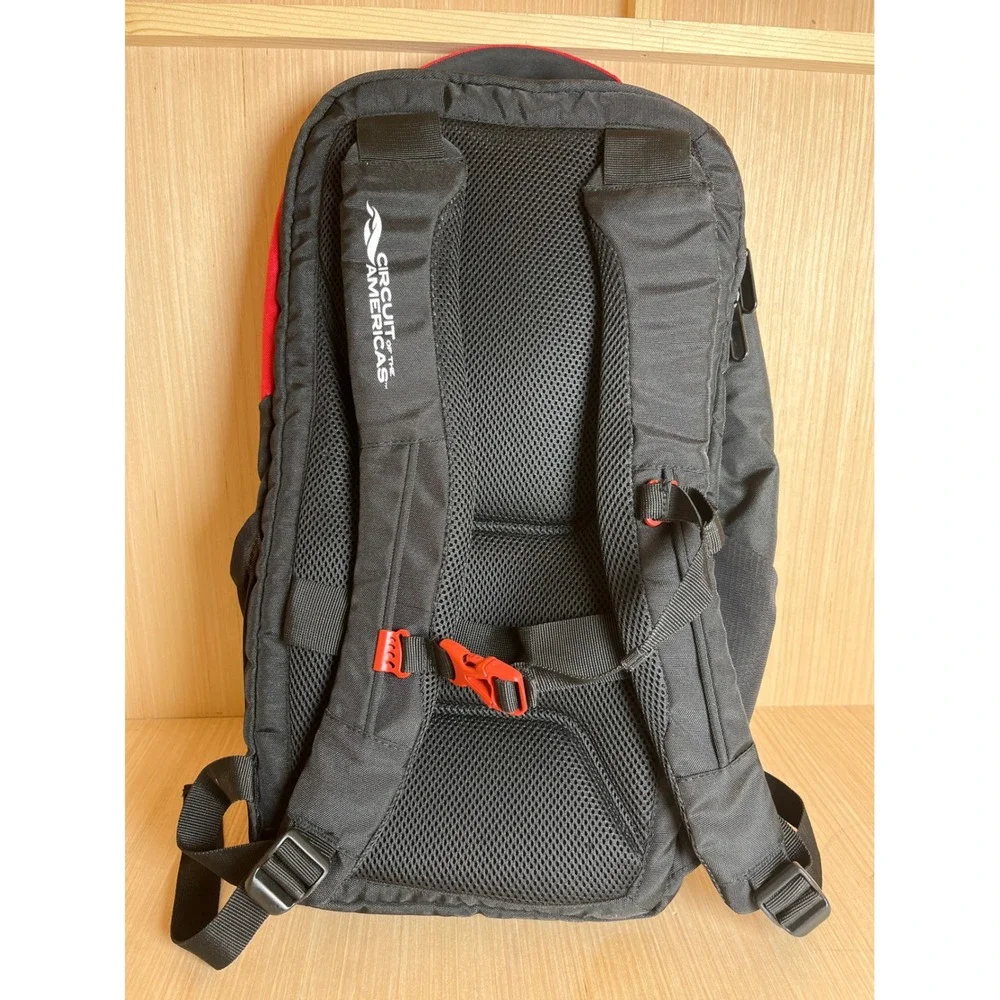 Circuit of the Americas COTA Tech Backpack F1 Racing Red Black Laptop USB Port